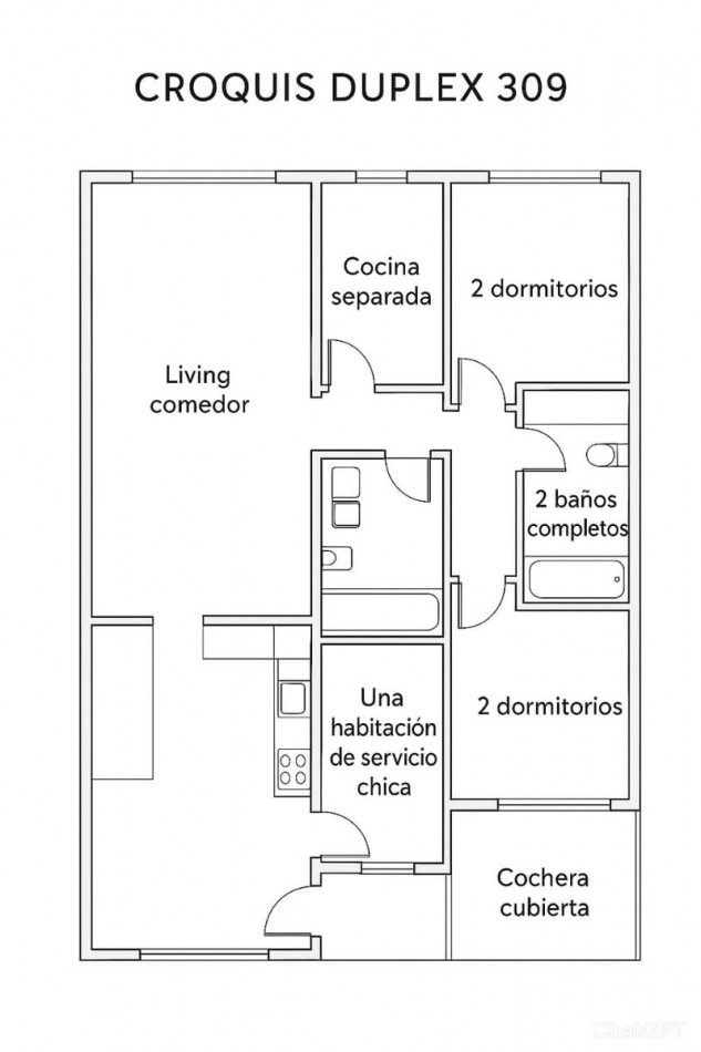 A LA VENTA DUPLEX DE 4 AMBIENTES EN BARRIO NORTE, VILLA GESELL